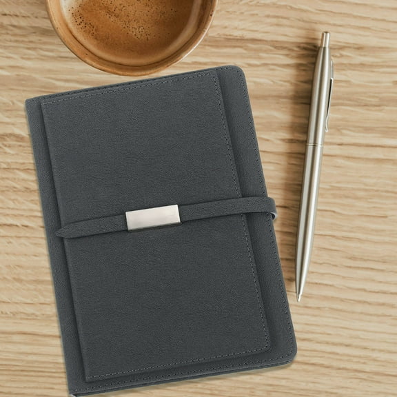 WHAMVOX A5 Planner Small Notebook Calendar Organizer Black Binder Office Notepad for Work and Daily Use