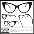 thumbnail image 2 of Classic Gothic True Cat Eye Frame Blue Light Filtering Computer Glasses / Black, 2 of 7