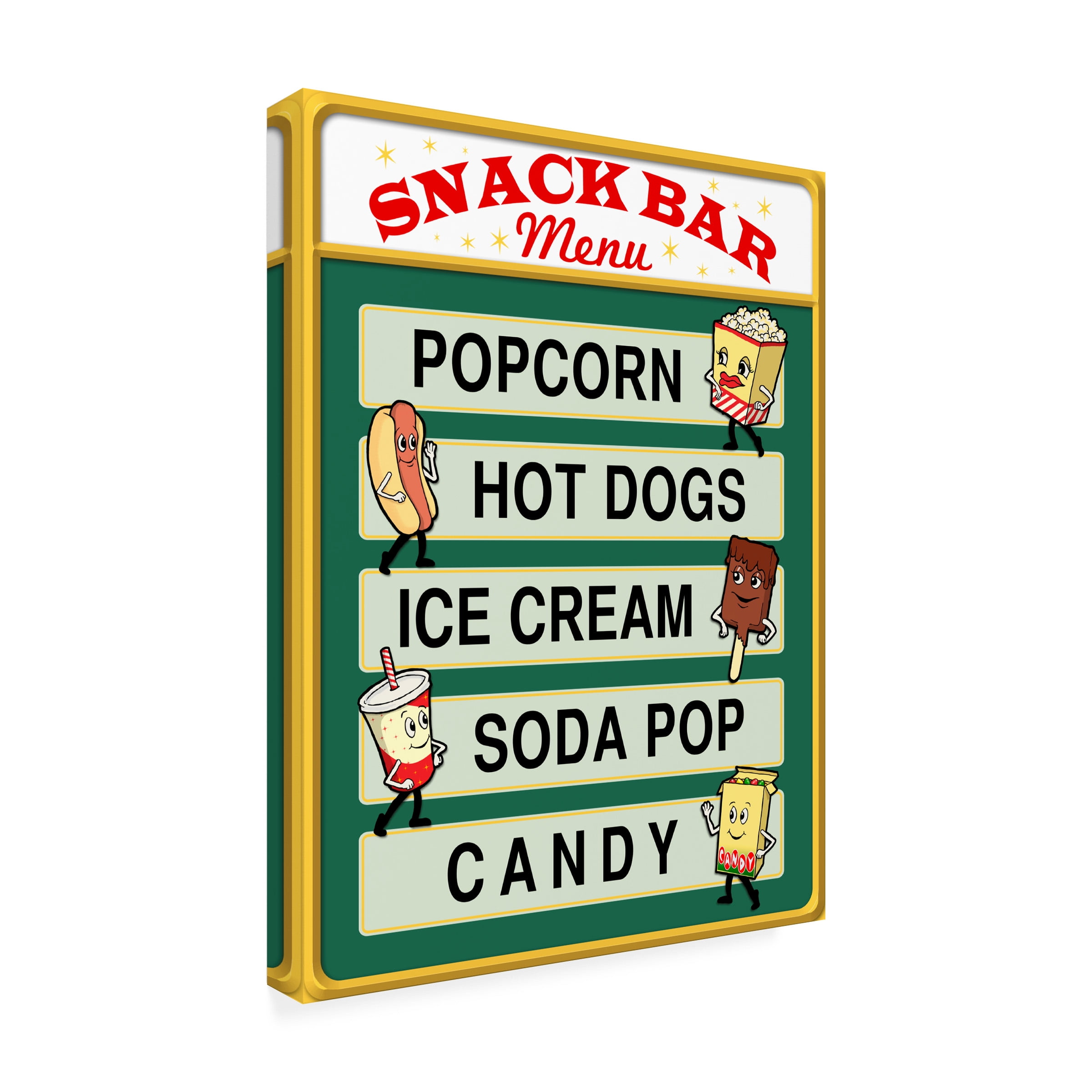 RetroPlanet 'Snack Bar Menu' Canvas Art