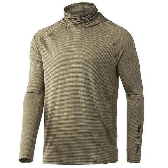 HUK Men A1A Hoodie Quick-Dry Sweatshirt  50 UPF - Overland - Large