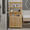 Natural 4, variant on Living Room Cabinets A 52-foot-tall black linen tower bamboo storage cabinet, suitable for main living spaces such as bathrooms, bedrooms, and living rooms.,Primary Living Space Cabinets