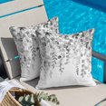 thumbnail image 4 of Gray Leaves Throw Pillow Cover Eucalyptus Leaf Cotton Linen Cushion Cover Throw Pillow Case with Invisible Zipper for Couch Sofa Bed Chair Car 20x20 Inch, 4 of 14