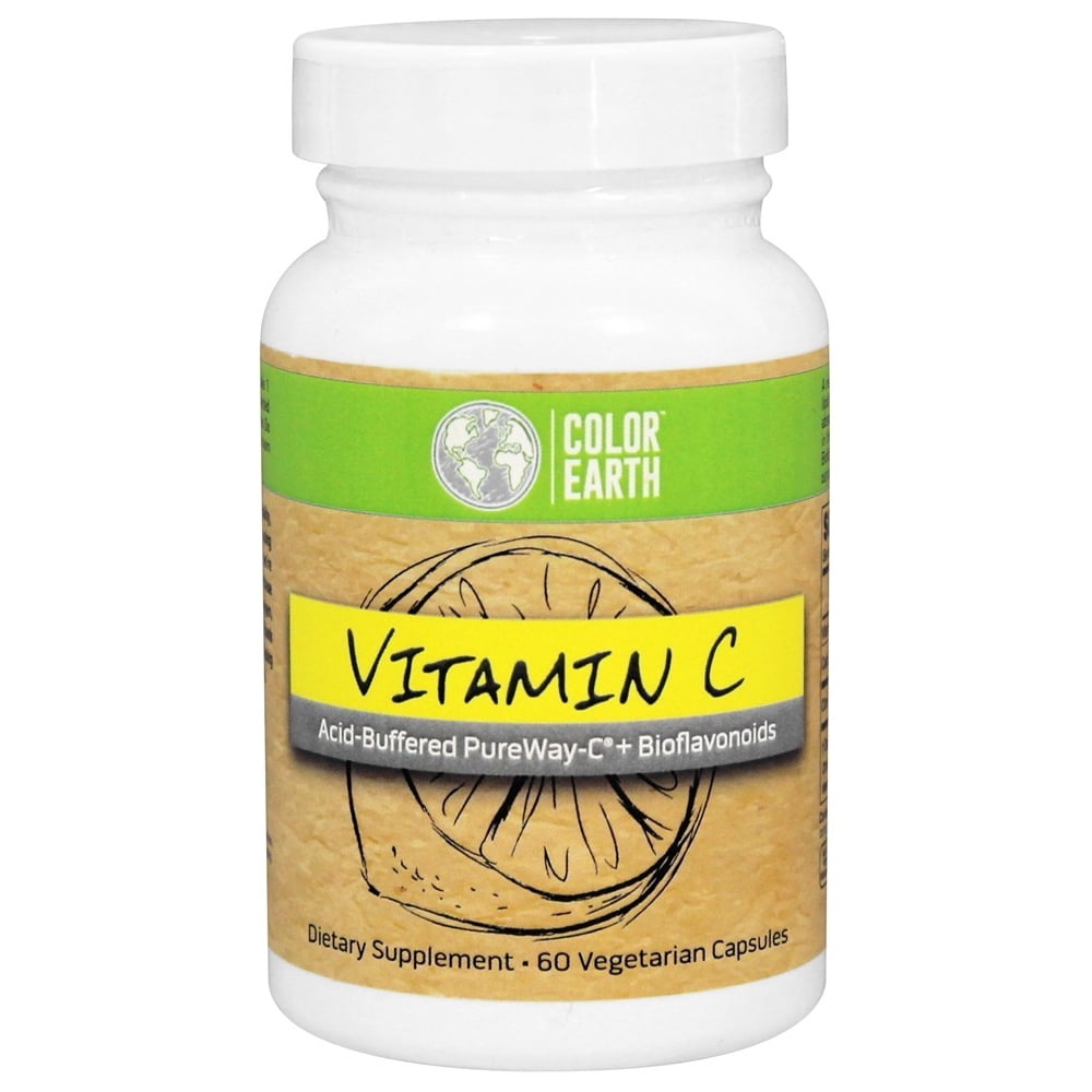 Color Earth Vitamin C 500 mg. 60 Vegetarian Capsules