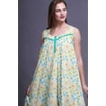thumbnail image 2 of Bimba Turquoise Green Flower Floral Sleeveless Night Gown for Womens Cotton Printed Nightwear Ladies Sleepwear XXX-Large, 2 of 6