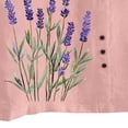 thumbnail image 5 of LEKWK Womens Linen Blouse Lavender Flower Print Basic Tees Short Sleeve Cute Tops Side Button Crew Neck Garden Nature Outfits, 5 of 5
