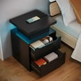 thumbnail image 3 of Asofer Black Bedroom Set: Queen Bed Frame, 2 Nightstands & 2 Drawer Dressers, 3 of 24