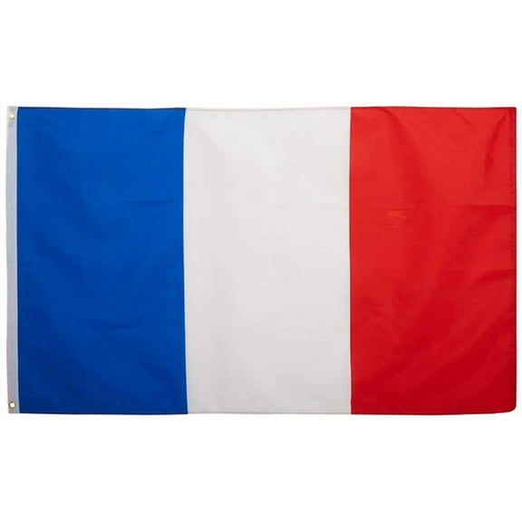 France French Flag 3X5 Ft Printed With Brass Grommets On 150D Polyester