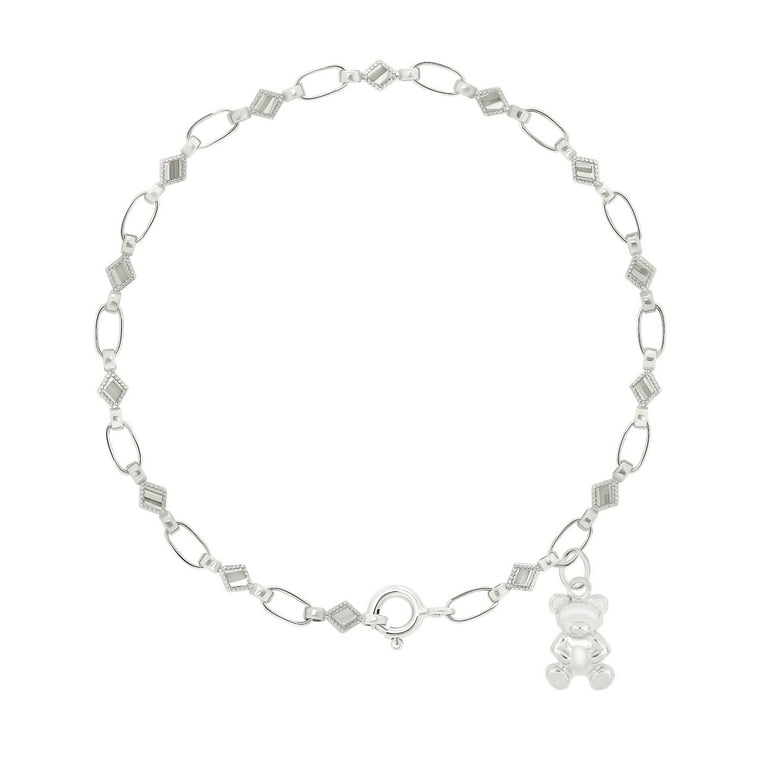 Kids sterling silver hot sale charm bracelet