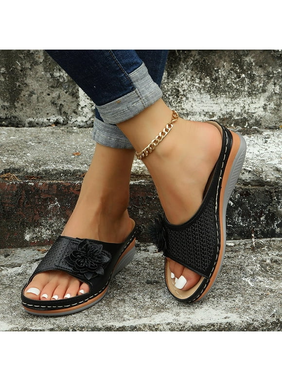 Wide Width Wedge Sandals