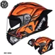 thumbnail image 3 of Casco de motocicleta abatible hacia arriba con doble espejo trasero grande, para las cuatro estaciones, de cara completa, para carreras de motos, motocross, lentes de visión nocturna, 3 of 5