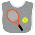 thumbnail image 3 of Inktastic Tennis Racket and Ball Boys or Girls Baby Bib, 3 of 4