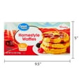 thumbnail image 3 of Great Value Homestyle Waffles, Kosher, Peanut-Free, Frozen, 12.3 oz, 10 Count, 3 of 9