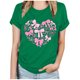 thumbnail image 1 of Camisetas de Manga Corta para las Mujeres de Moda Imprimir Cuello Redondo Camiseta, Mezcla de Poliéster Ligero para Primavera Verano Otoño, 1 of 8