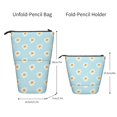 thumbnail image 2 of Kdxio Telescopic Pencil Bag Pen Holder Stationery Case,Stand-up Retractable Transformer Bag Organizer for Christmas Holiday(Daisies Flowers), 2 of 6