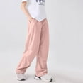 thumbnail image 5 of Npasoilc Summer Pants for Teenage Elastic Waist Straight Leg Trousers Lightweight Breathable Wide-Leg Athletic Pants Casual Loose Sun-Protective Pants, 5 of 7