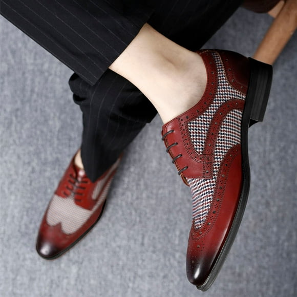 SMihono Men's Fashion Casual Retro Fashion Denim Men's Leather Shoes Men's Boots