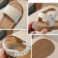 thumbnail image 4 of Mgmyaa Baby Girls Pearl Accented Sandals Soft Sole First Walkers Beach Shoes Seaside & Travel Footwear (9M-6Y), 4 of 8