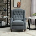 thumbnail image 6 of Boyel Living Push Back Reclining Chair for Living Room or Bedroom，Recliner Soft Chair Adjustable Backrest,Blue, 6 of 11