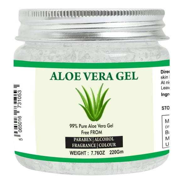 Raslok Aloe Vera Gel | 100% Pure Natural Aloe Gel | For Moisturizing Face Skin & Hair Care,Durable Moisturizing Hydrating Soothing | Non-Sticky (7.76 oz- 220gm)