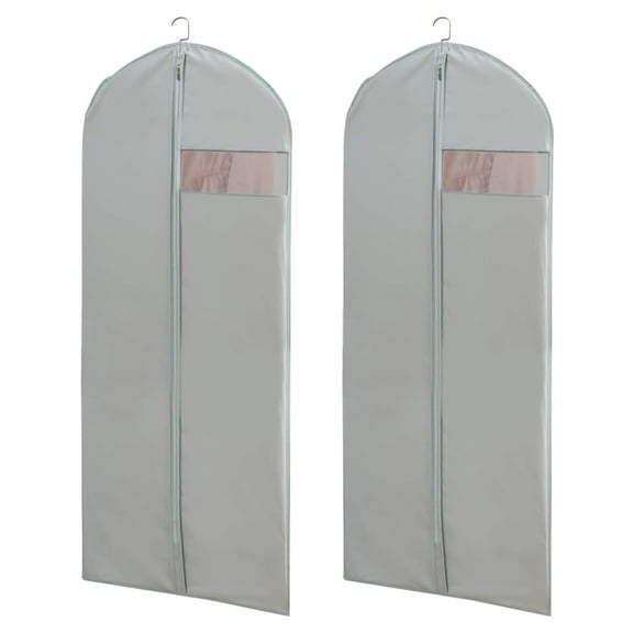Dress Bags for Gowns Long, 65'' Long Dress Clear Garment Bag(Set of 2, 23.3'' X 65'')