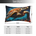 thumbnail image 2 of Fotbe Colorful Flower Sea Turtle Funda de Almohada Decorativa Estilo Occidental, Lujo en Algodón, Fundas para Almohadas King, Cojín Estampado para Decoración del Hogar-20"x30", 2 of 6