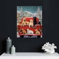 thumbnail image 4 of JEUXUS Christmas Red Truck with Tree and Cute Dog Poster Canvas Print Oak Christmas Wall Art Wall Christmas Pictures Home Bedroom Living Room Wall Decoration 16×20inch, 4 of 4