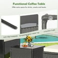 thumbnail image 3 of Gymax Ensemble de Conversation pour Patio en Rotin Osier d'Extérieur 5 Pcs avec 2 Ottomans, 3 of 7