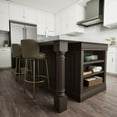 thumbnail image 4 of Ekena Millwork 5"W x 5"D x 35 1/2"H Richmond Fluted Cabinet Column (Top Block: 6", Bottom Block: 7"), Rubberwood, 4 of 7