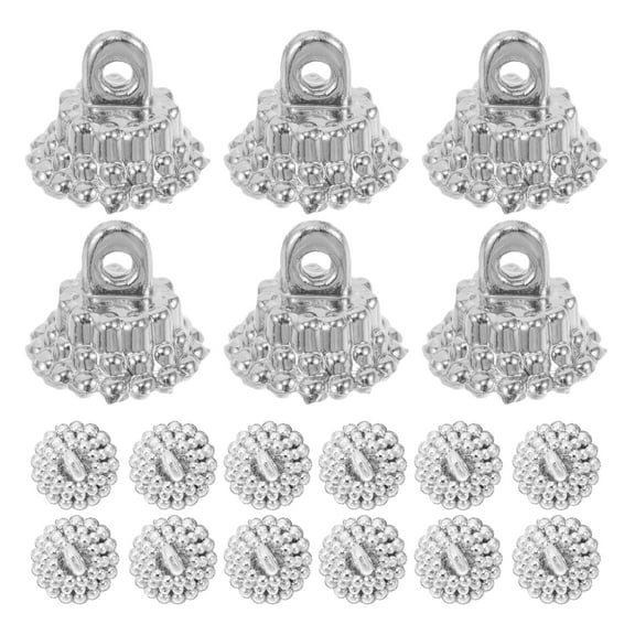 OFFIGAM 100-Pack Plastic Ornament Caps for Easy Hanging, Ideal for Foam Decorations, Craft Projects, and Holiday Crafts