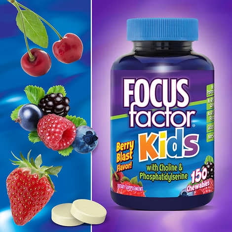 FOCUSfactor Kids, 150 Chewable Tablets Berry Blast Flavor