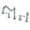 thumbnail image 4 of Kingston Brass KB1792BPLBS Widespread Kitchen Faucet, Polished Brass, 4 of 7