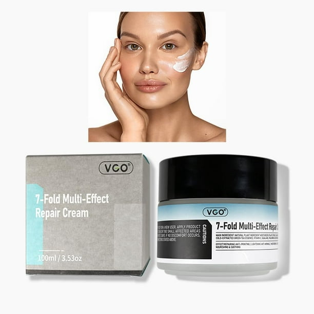 Crema facial hidratante VGO 7 veces, reparadora multiefecto, 100 ml