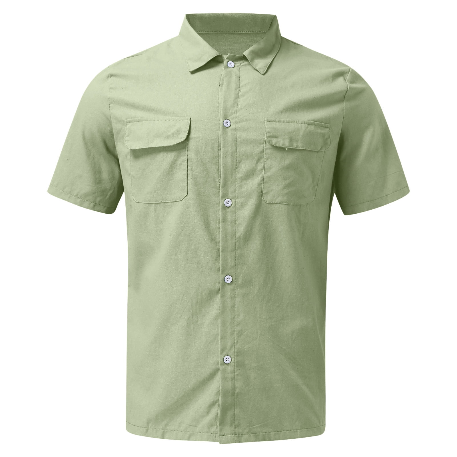 WTXUE Button-Up Shirts Short Sleeve, Notch Neck Shirts Top Shirt