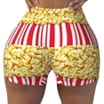 thumbnail image 2 of Goofa Popcorn Printed Workout Shorts Women Seamless Scrunch Butt Lifting High Waisted Gym Booty Shorts Elastic Workout Shorts-XX-Large, 2 of 8