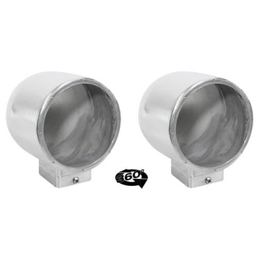 (2) Rockville MAC80S 7.7" 360° Degree Swivel Chrome Surface Mount Speaker Pods