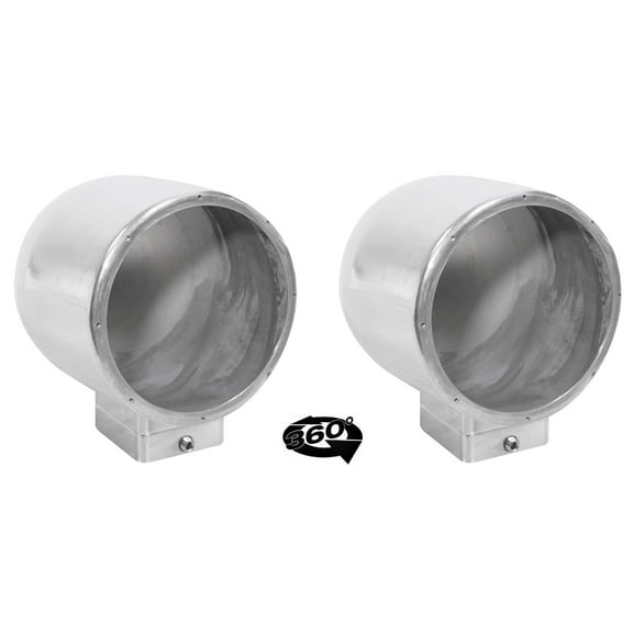 (2) Rockville MAC80S 7.7" 360° Degree Swivel Chrome Surface Mount Speaker Pods