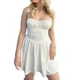 thumbnail image 3 of KelaJuan Women Slip Dress, Sleeveless Tie-up Square Neck Backless A-line Dress Summer Mini Dress, 3 of 7