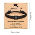 thumbnail image 2 of BLEEUS Braided Rope Cross Bracelet Christian Bracelet For Men Boy Gifts (Black C) Christmas Essential (Black C), 2 of 10