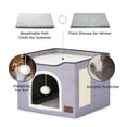 thumbnail image 3 of Cama para gatos Bedsure Cat Cave para gatos de interior con bloc de notas en forma de nube, 3 of 6