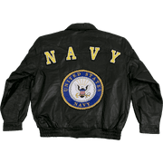 Leather Jacket Navy
