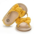 thumbnail image 6 of Zwiiyzr Unisex Baby First Walking Shoes 0-15 Months Infant Slingback Sandals Toddler Boys Girls Shoes Soft Sole Non-Slip Toddler Sandals Yellow, 6 of 9