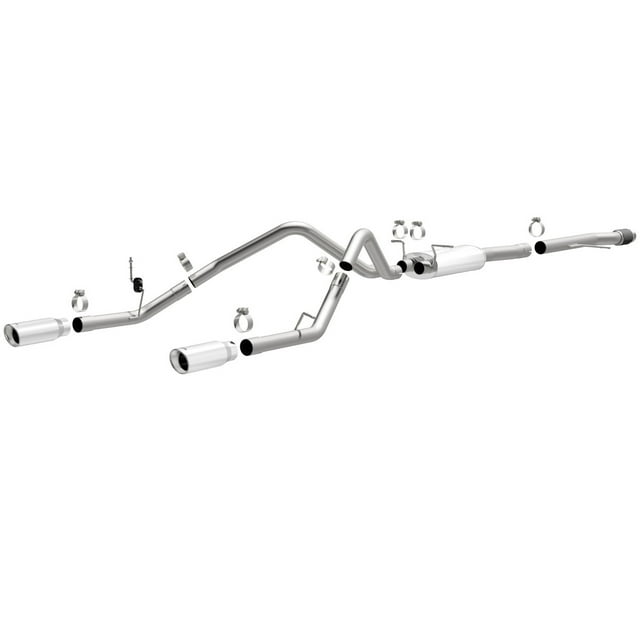 Magnaflow Performance Exhaust System Kit 15268 Performance Cat-Back System; Stainless Steel; With Muffler; 3 Inch To 2-1/2 Inch Pipe Diameter; Dual Exhaust With Dual Exit; Split Rear Exit