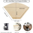 thumbnail image 2 of PinesC Coffee Filter #1, Disposable Coffee Filter Paper Natural Brown Cone Coffee Filters Unbleached U Shape Fit for Pour Over Coffee Cup, Coffee Maker(Brews 1-2 Cups,100 Count), 2 of 5