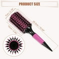 thumbnail image 3 of Cepillo de pelo redondo Unique Bargains Cepillos de pelo para mujeres con pines de nylon color rosa 10.04"x2.76", 3 of 7