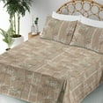 thumbnail image 3 of Ambesonne Exotic Branches Fitted & Flat Sheet with Sham 3 Pcs Set, Simple Forest Leafy, Twin, Sea Green Dark Mustard, 3 of 5