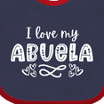 thumbnail image 4 of Inktastic I Love My Abuela with Hearts Boys or Girls Baby Bib, 4 of 4