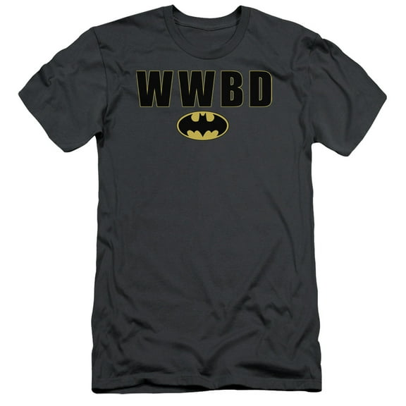 Batman Wwbd Logo S/S Adult 30/1 T-Shirt Charcoal