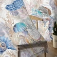 thumbnail image 5 of Sea Turtle Semi Sheer Curtains 84 Inch Length 2 Panels Set, Summer Coastal Nautical Coral Seahorse Sheer Kitchen Curtain Privacy Voile Window Curtain for Living Room Bedroom Rod Pocket Drapes, 5 of 7