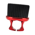 thumbnail image 2 of Cepillo para el cabello, plumero para el cuello, cepillos de barbero suaves, agarre de anillo, portátil, para peinado y limpieza Rojo, 2 of 9