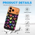 thumbnail image 4 of Case For Apple iPhone Air / 17 Pro / 17 Pro Max Series Case, Slim Thin Transparent Flexible Clear TPU Shockproof Phone Case For iPhone 17 Series, Colorful Love Hearts (4), 4 of 6